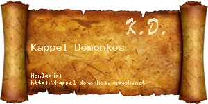 Kappel Domonkos névjegykártya